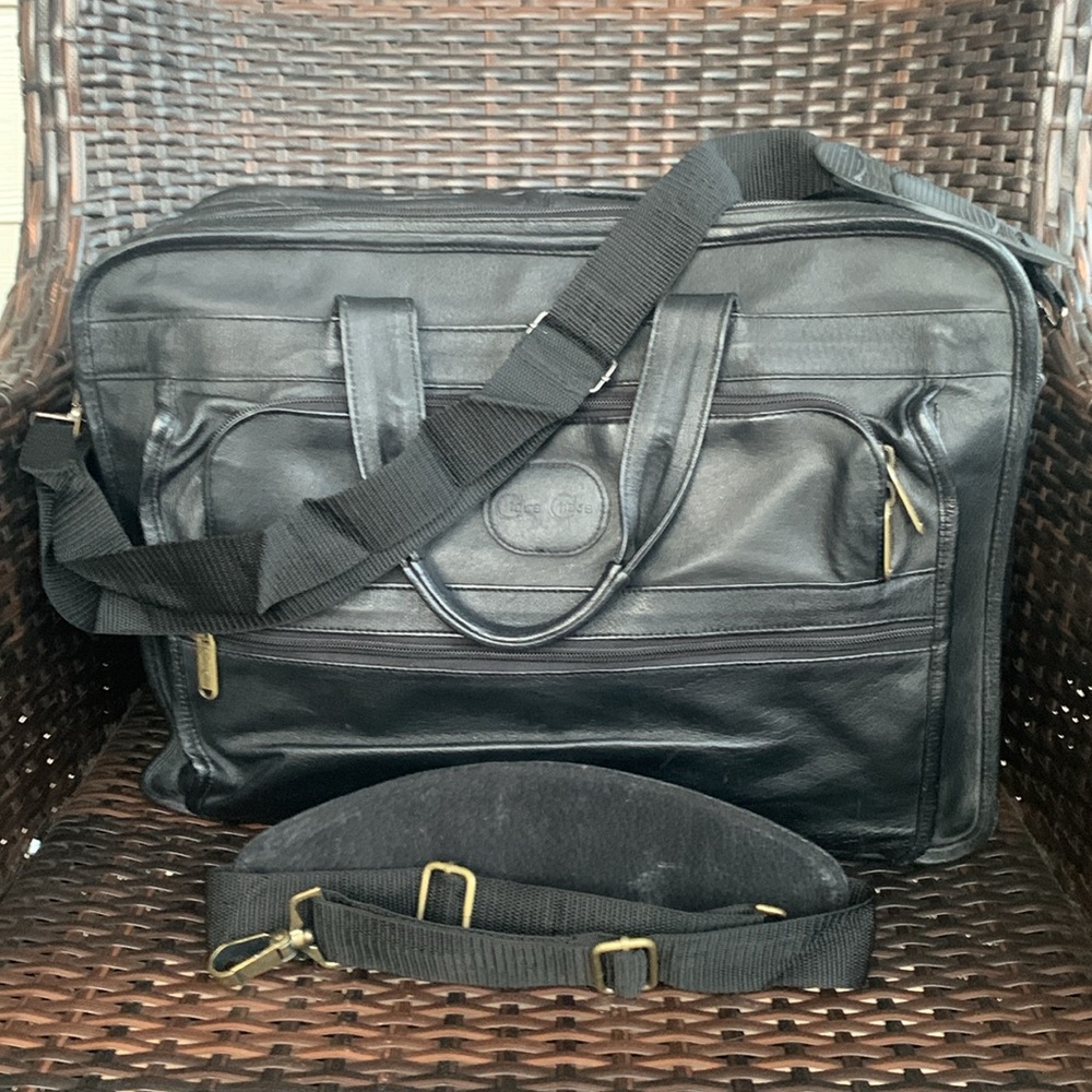 Claire Chase Black Computer Messenger / Briefcase Bag